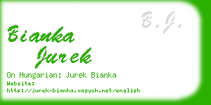 bianka jurek business card